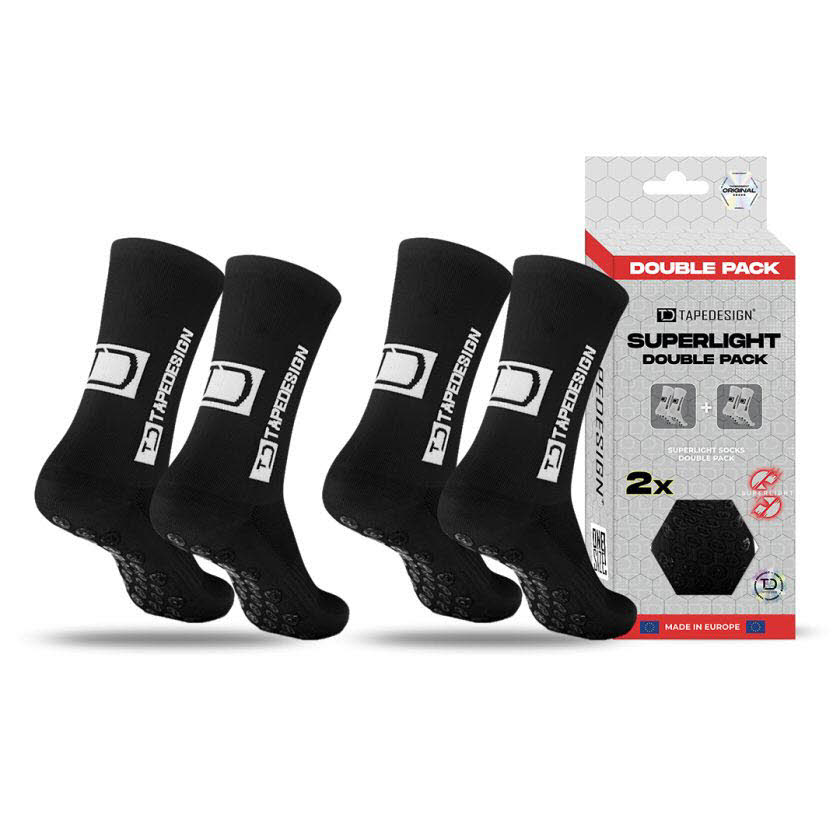 Tapedesign Doppelpack: Superlight Socks Schwarz