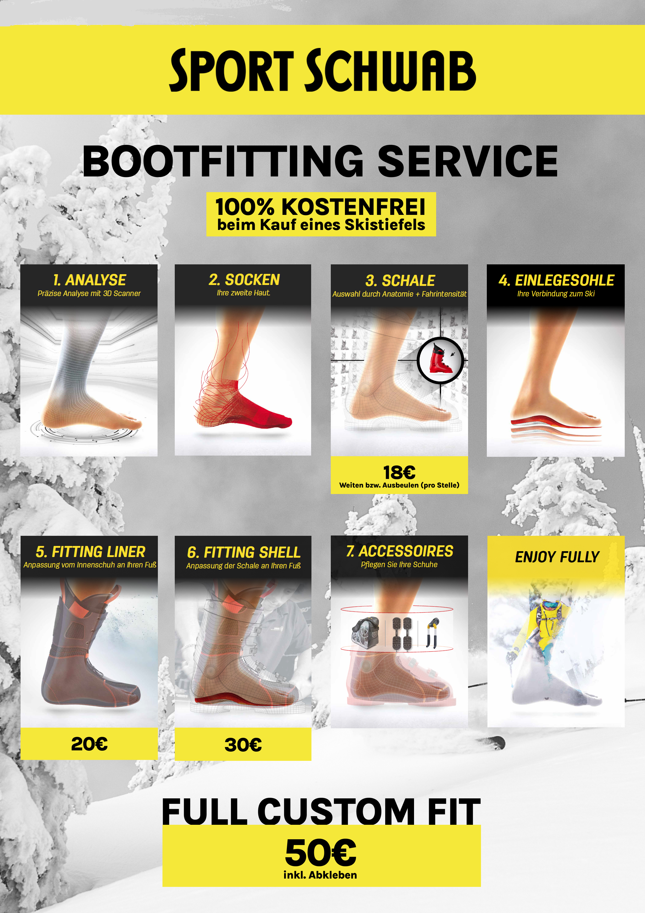 Bootfitting Service bei Sport Schwab