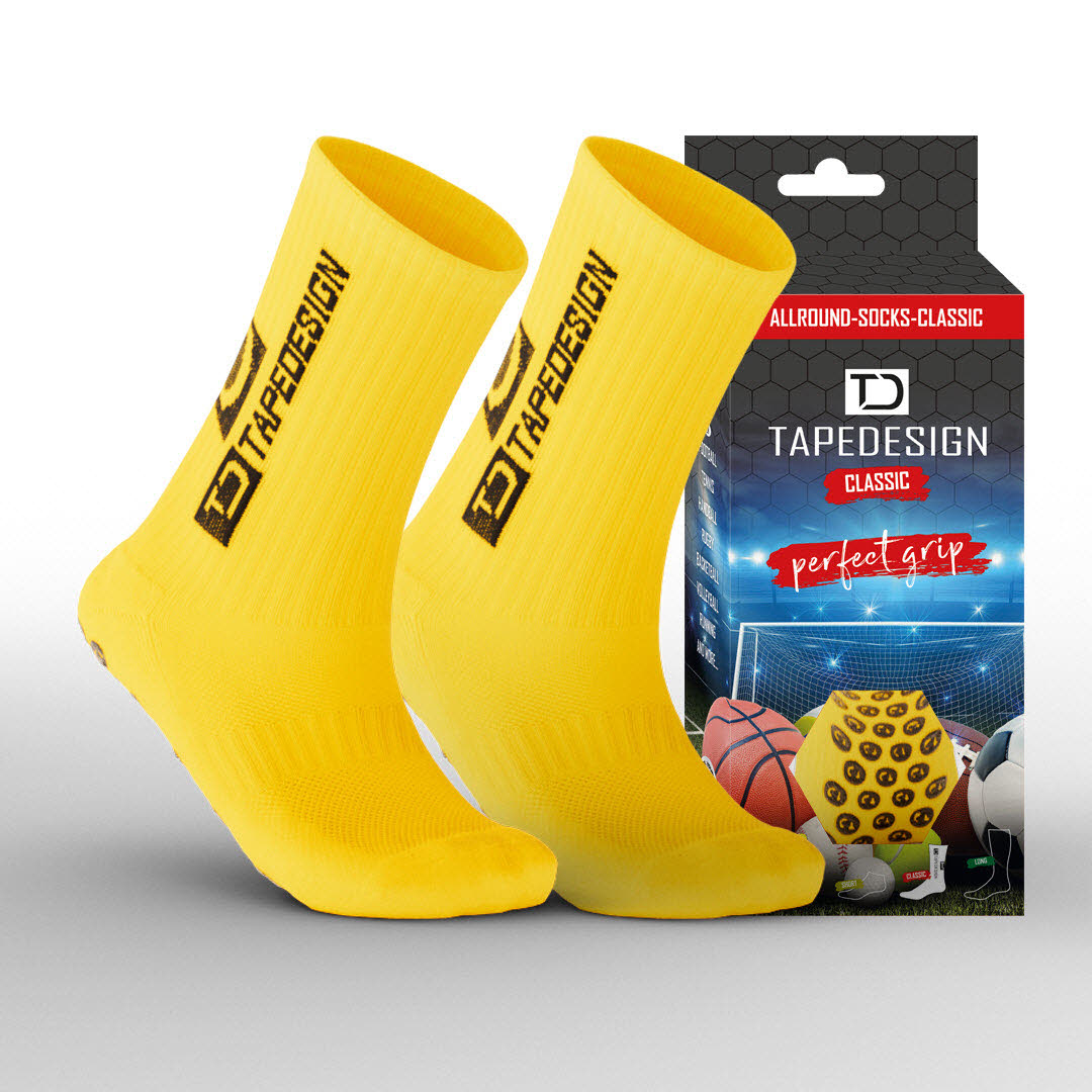 Tapedesign Allround Socks Classic Gelb Bild 1