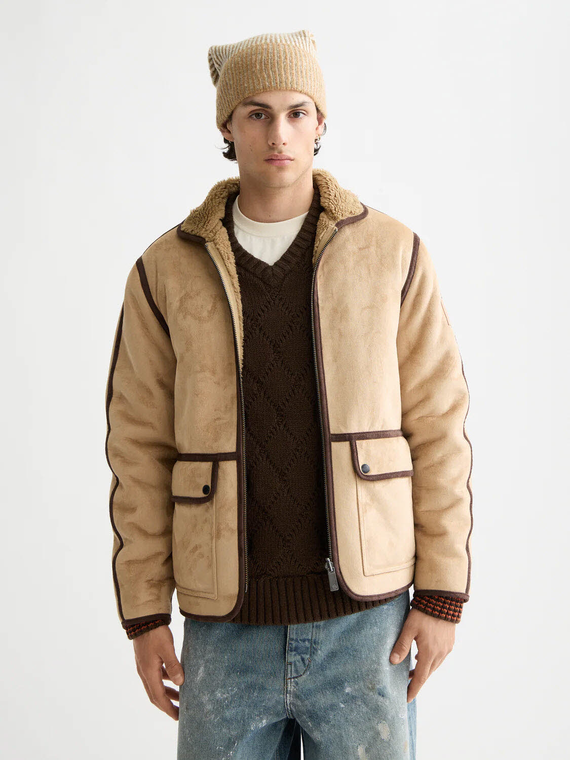 Scotch & Soda Shearling Jacket Herren