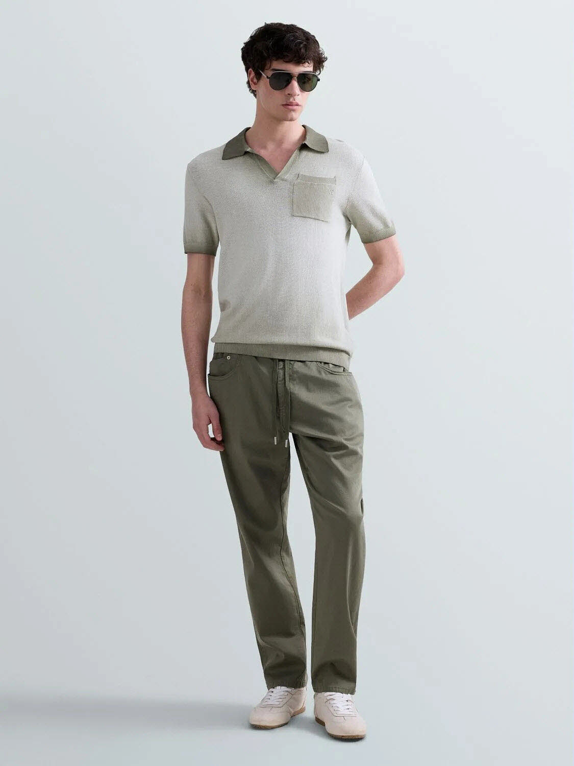 Replay STRICKPOLOSHIRT AUS BAUMWOLLE MIT FARBVERLAUF