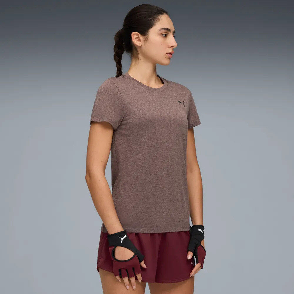 Puma TAD ESSENTIALS Meliertes T-Shirt Damen