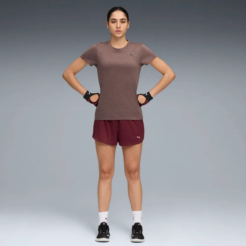 Puma TAD ESSENTIALS Meliertes T-Shirt Damen