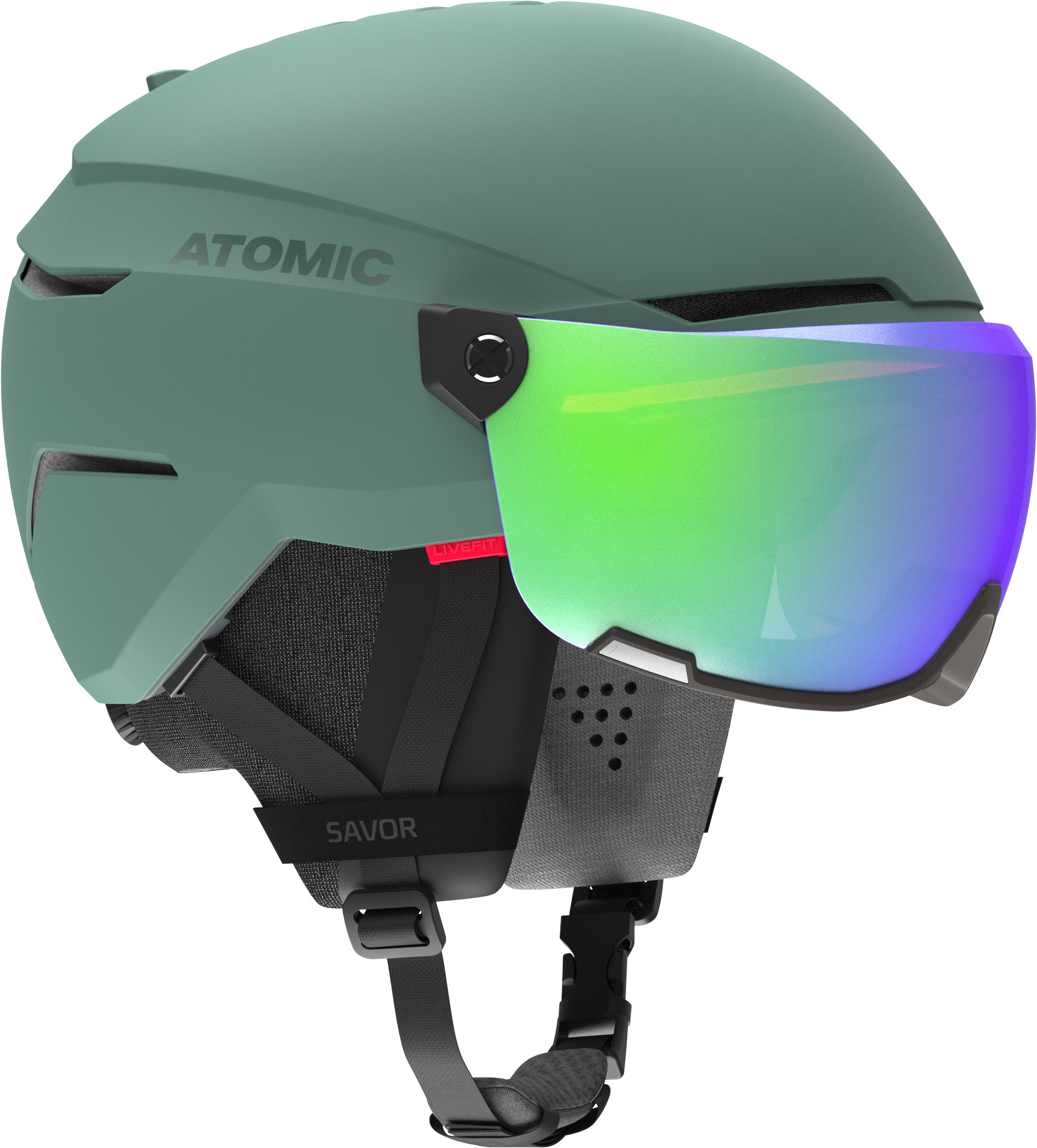 Atomic SAVOR VISOR STEREO Green Skihelm