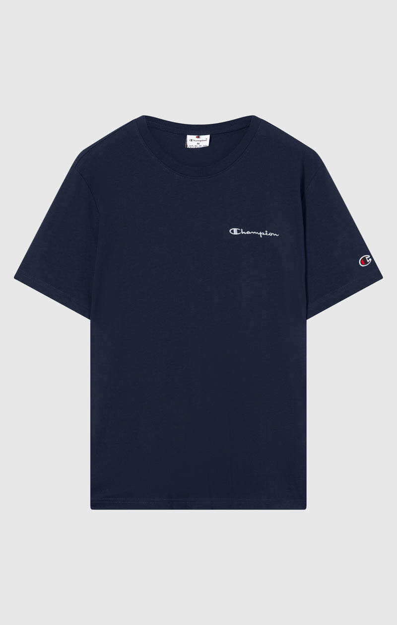 Champion Herren T-Shirt Mit Kleinem Gesticktem Logo Icons Marineblau