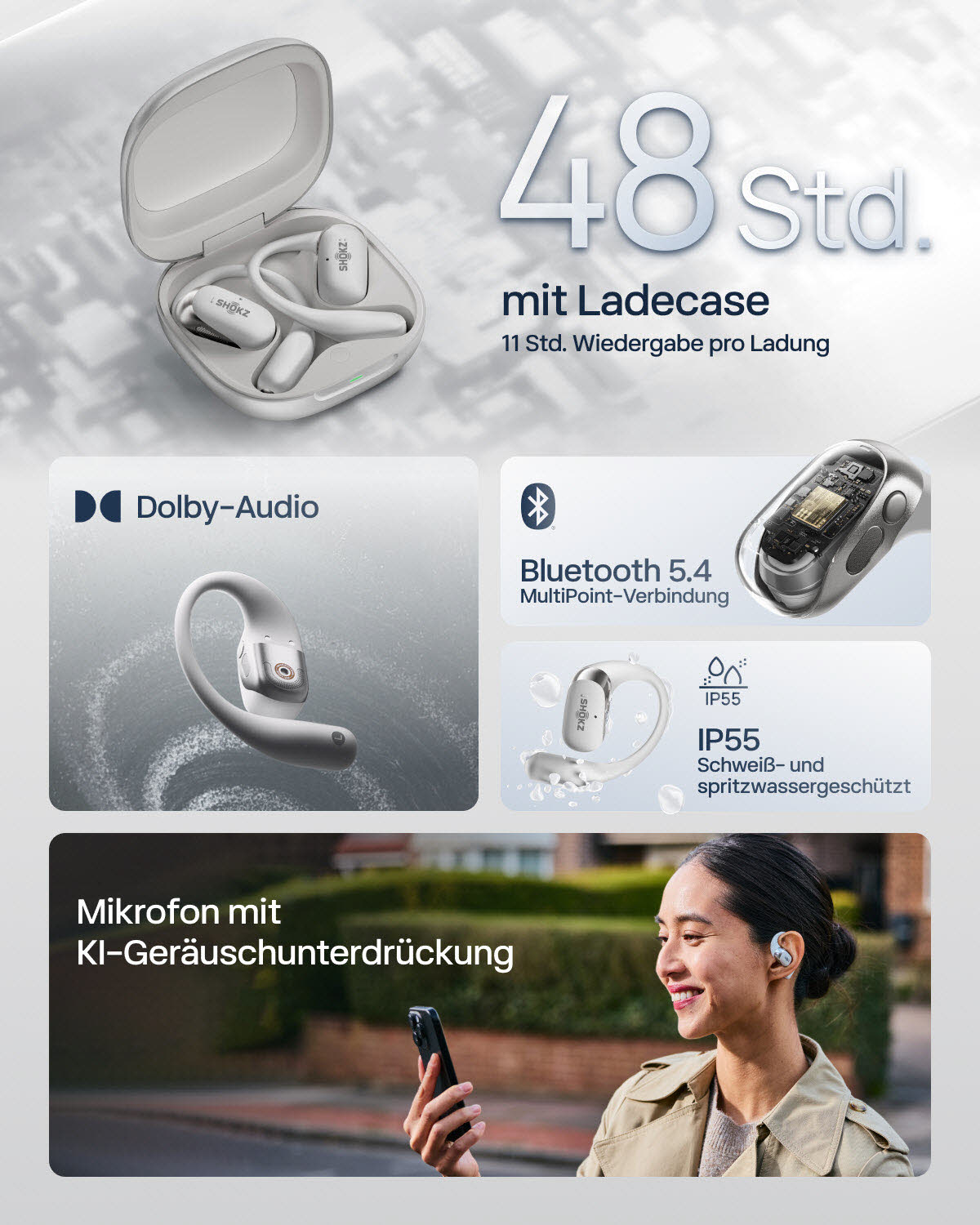Shokz OpenFit 2+ Grey Bild 3