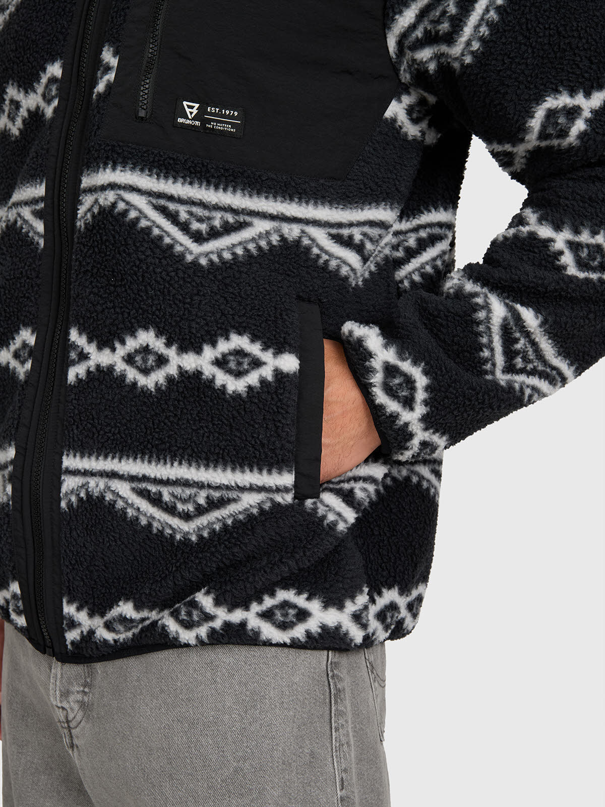 Kevio-Zip Men Urban Fleece