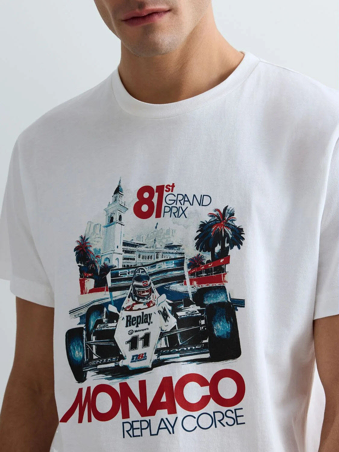 Replay JERSEY-T-SHIRT MIT FORMEL-1-GRAFIK