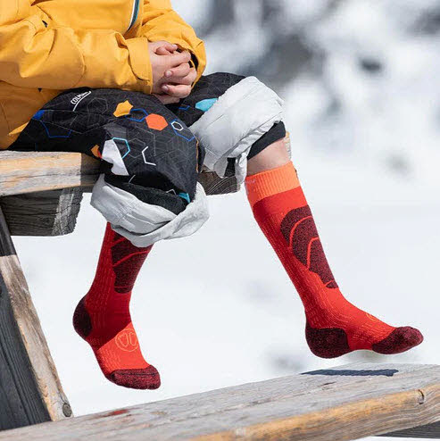Sidas Skisocken - Ski Merino Junior rot/gold