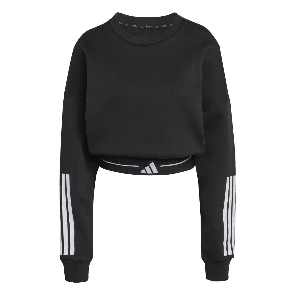 Adidas Hyperglam Sweatshirt mit 3-Streifen und Rundhalsausschnitt Damen