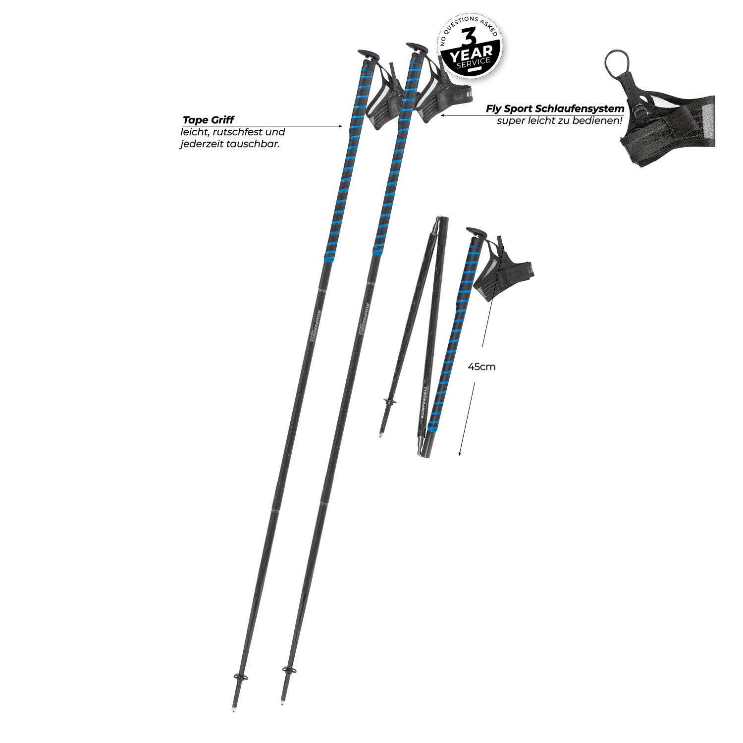 Komperdell  FXP Composite Trail blue
