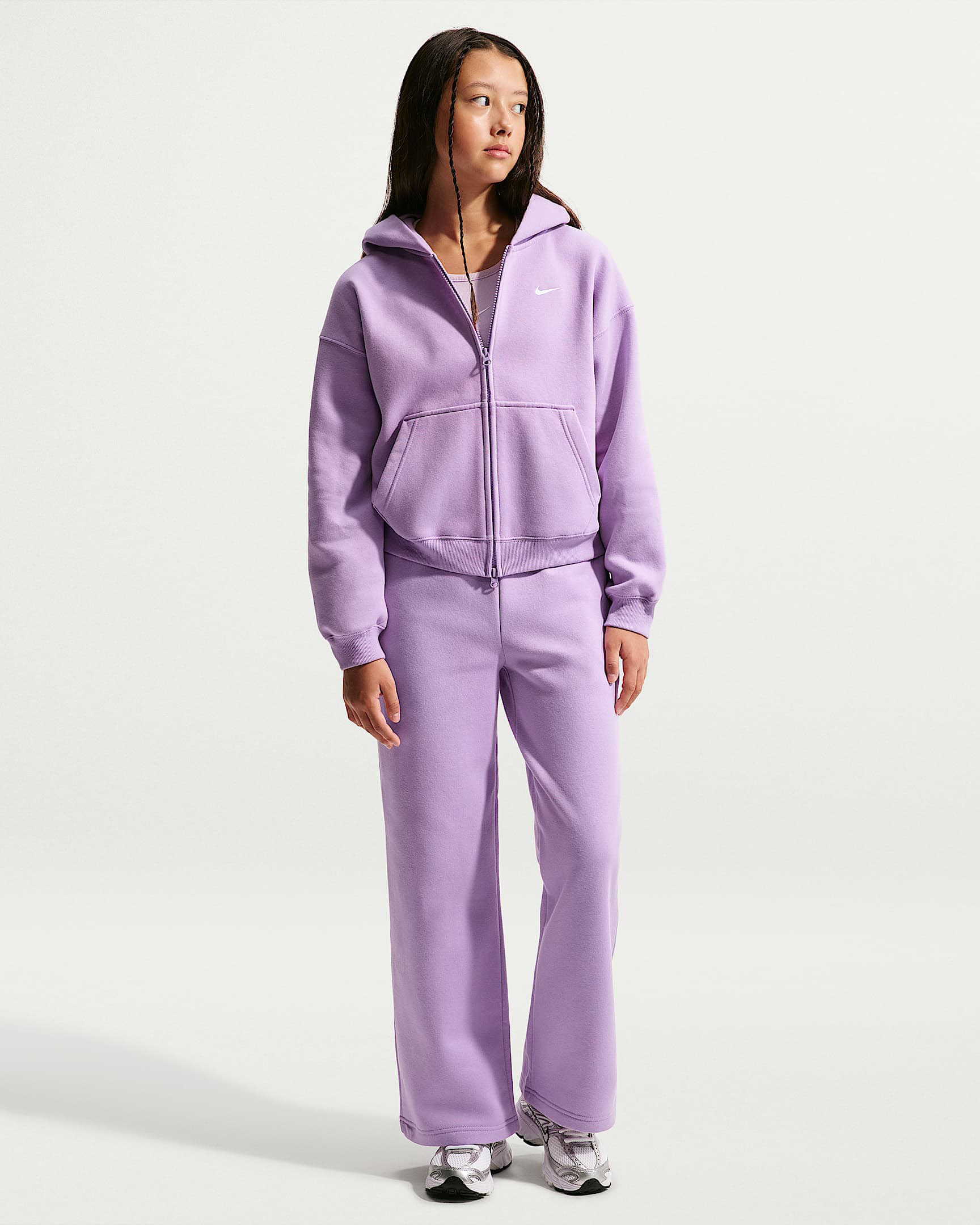 Nike Sportswear Studio Fleece Oversize-Kapuzenjacke für ältere Kinder (Mädchen)