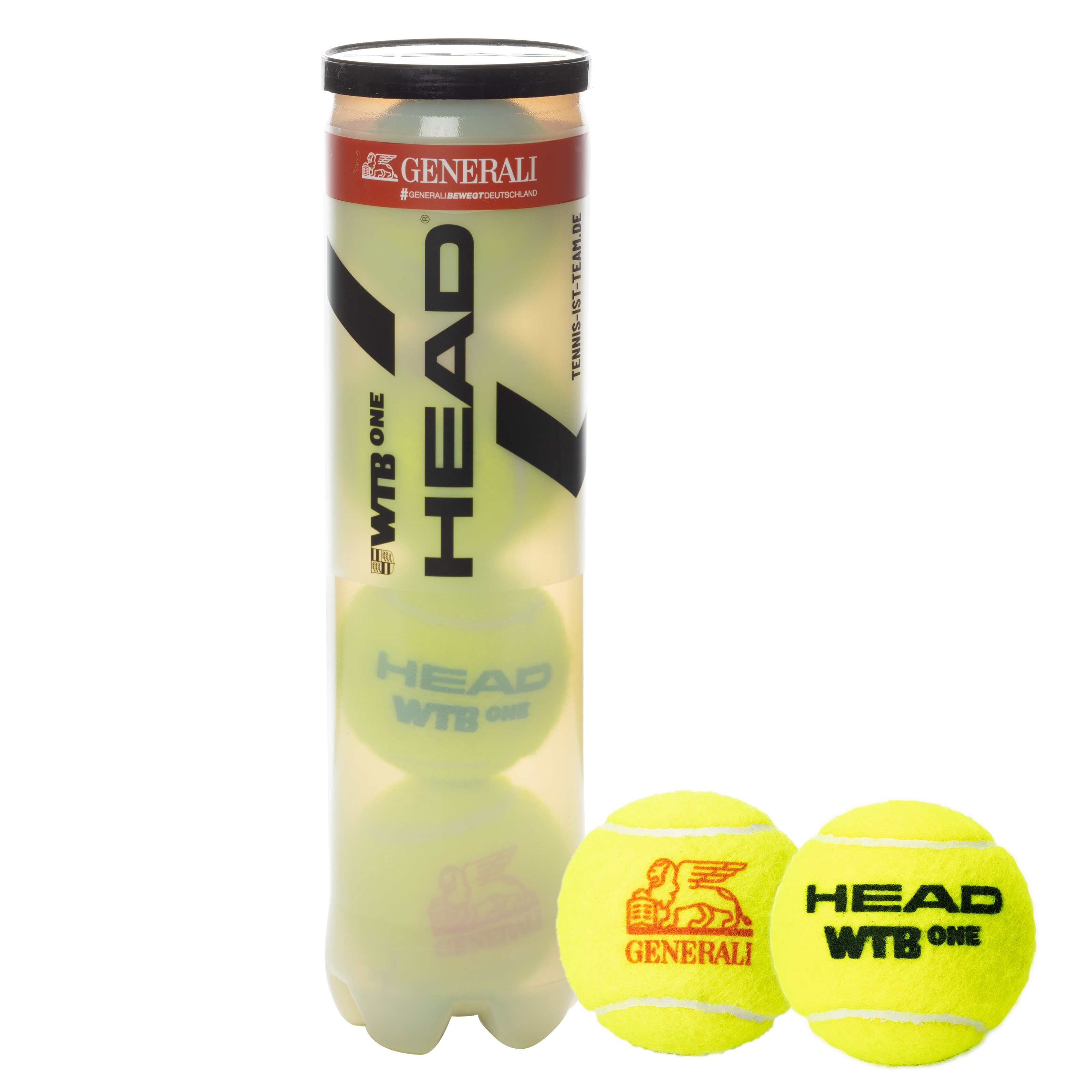 HEAD WTB ONE Einzeldose mit 4 Tennisbällen