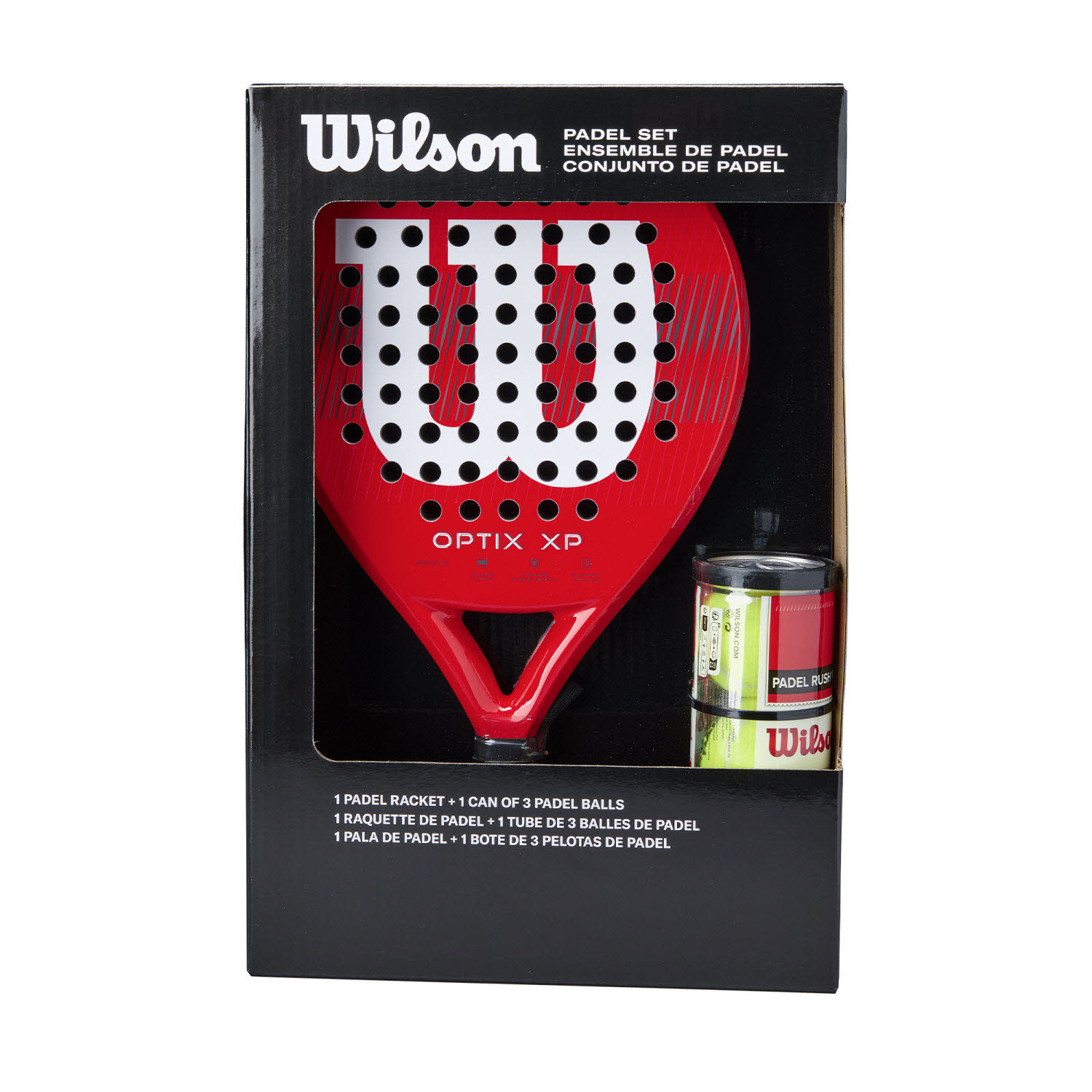 Wilson OPTIX XP PADEL KIT BOX SKU RED 2