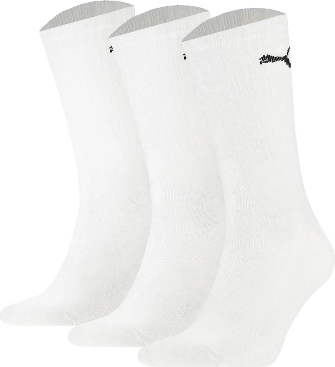 Puma Sport Socken Lightweight Crew Weiß 3er Pack