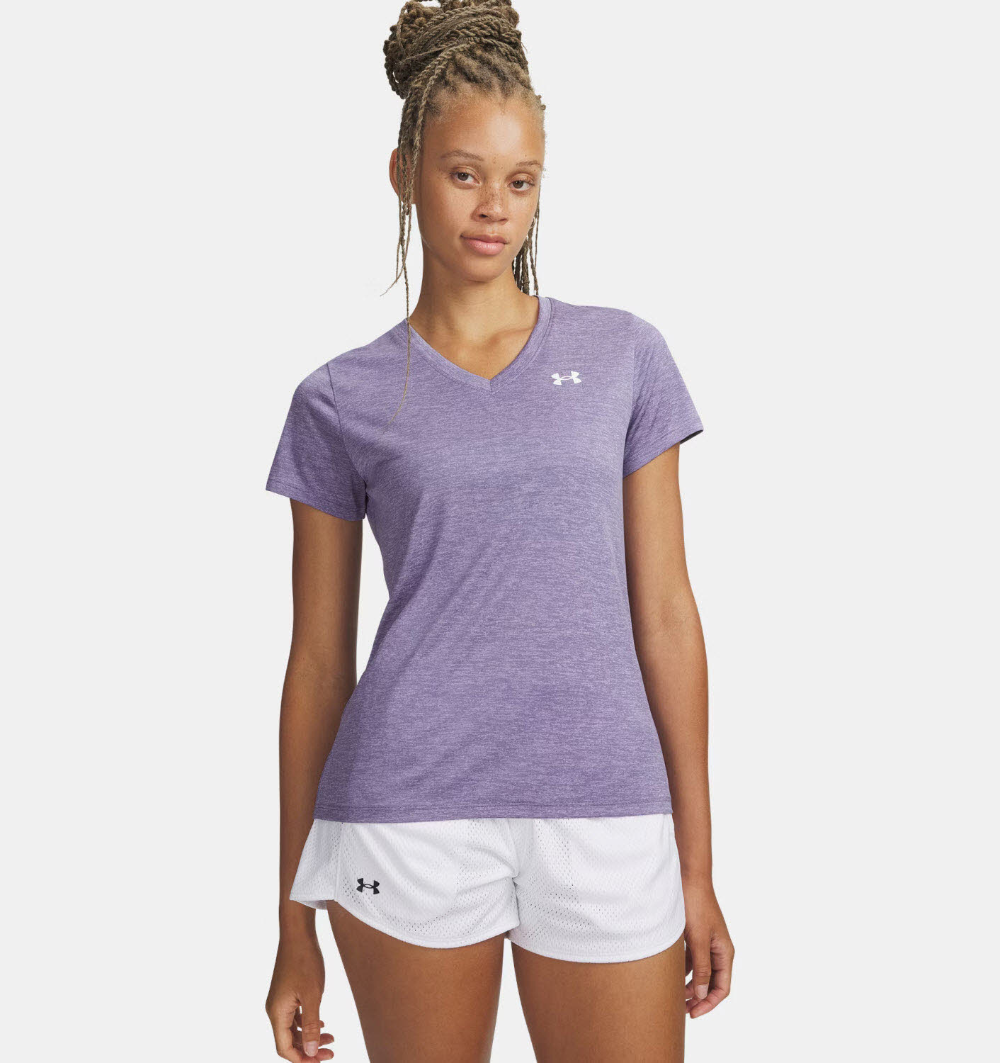 Under Armour UA Tech™ Twist Kurzarm-Oberteil mit V-Ausschnitt für Damen