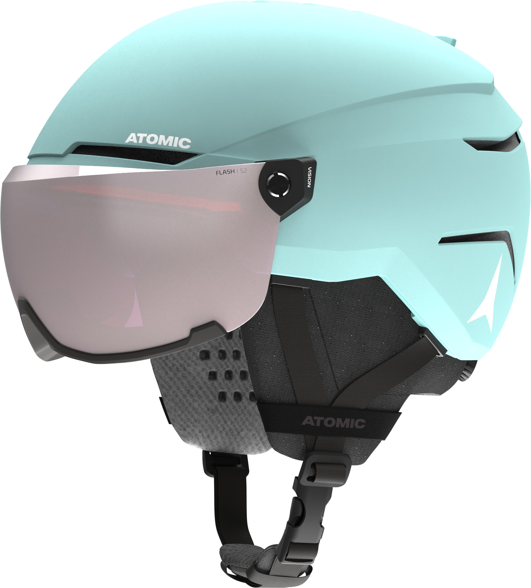 Atomic SAVOR VISOR JR Turquoise Größe 48-52 Kinder Skihelm