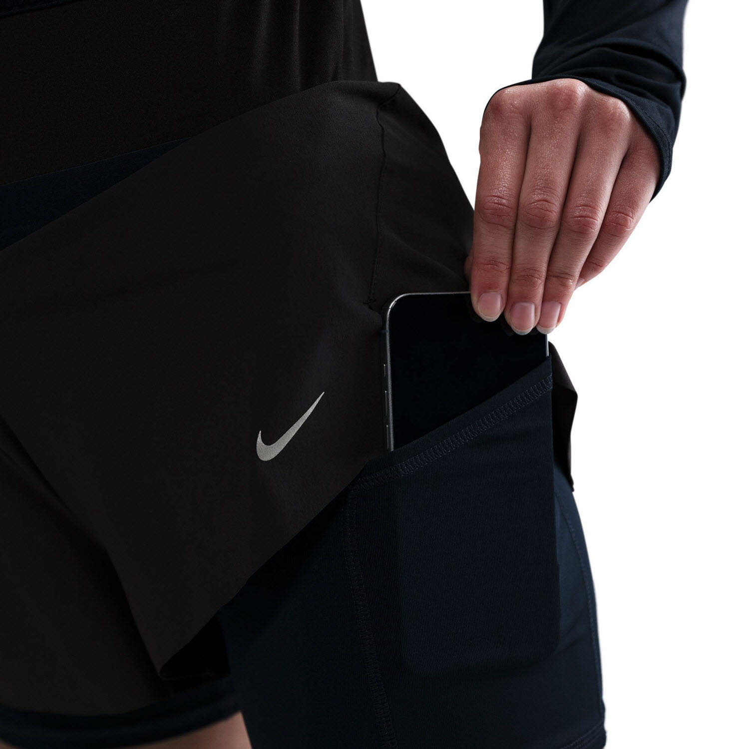 Nike Swift Dri-FIT 2-in-1-Laufshorts mit mittelhohem Bund (Damen)