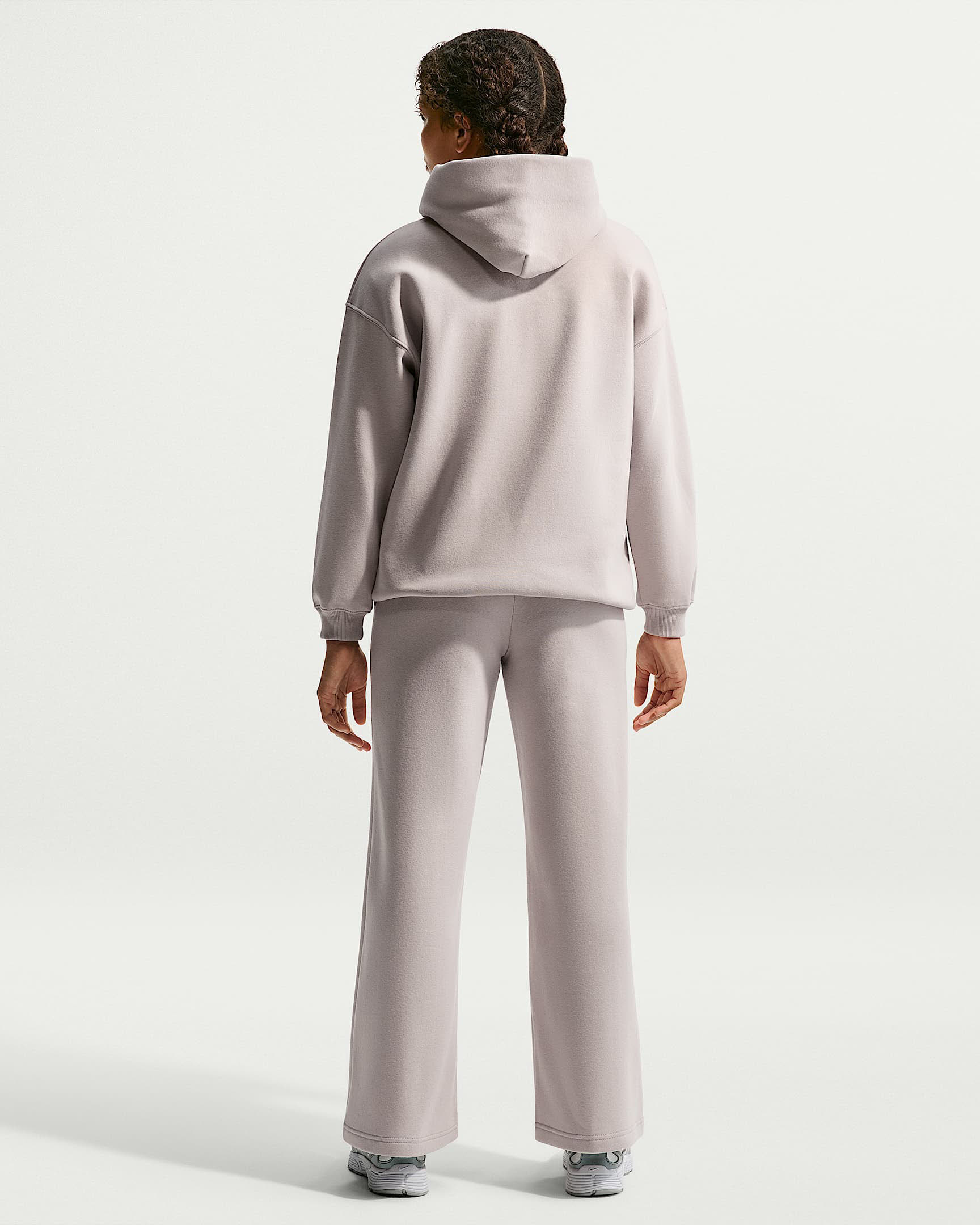 Nike Sportswear Studio Fleece Hose mit offenem Saum (Mädchen)