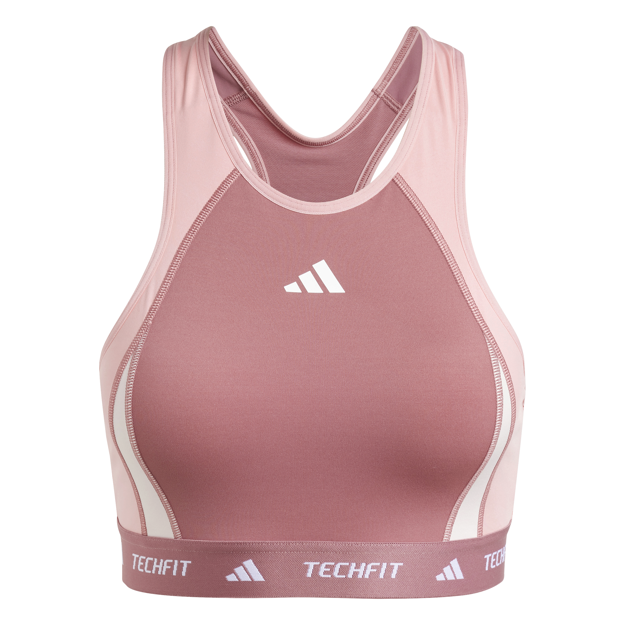 Adidas TECHFIT Medium-Support High-Neck Colorblock Sport-BH