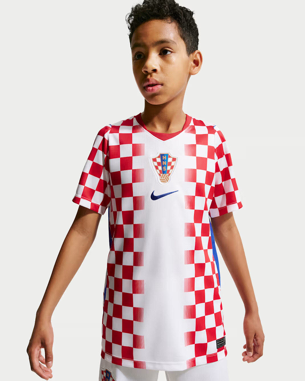Kroatien 2026 Heimspiel Nike Replika-Fußballtrikot mit Dri-FIT-Technologie (ältere Kinder)