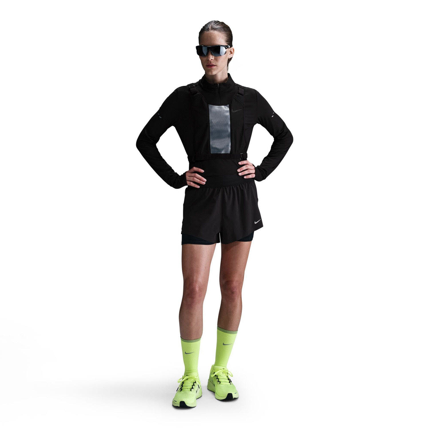 Nike Swift Dri-FIT 2-in-1-Laufshorts mit mittelhohem Bund (Damen)