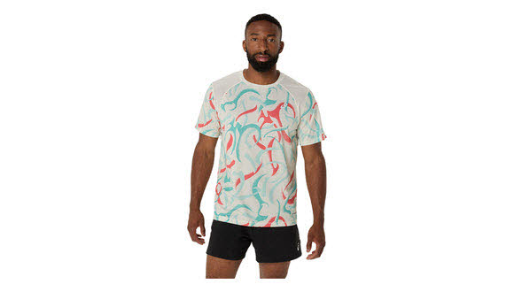 Asics ROAD ALL OVER PRINT SS TOP Herren Laufshirt