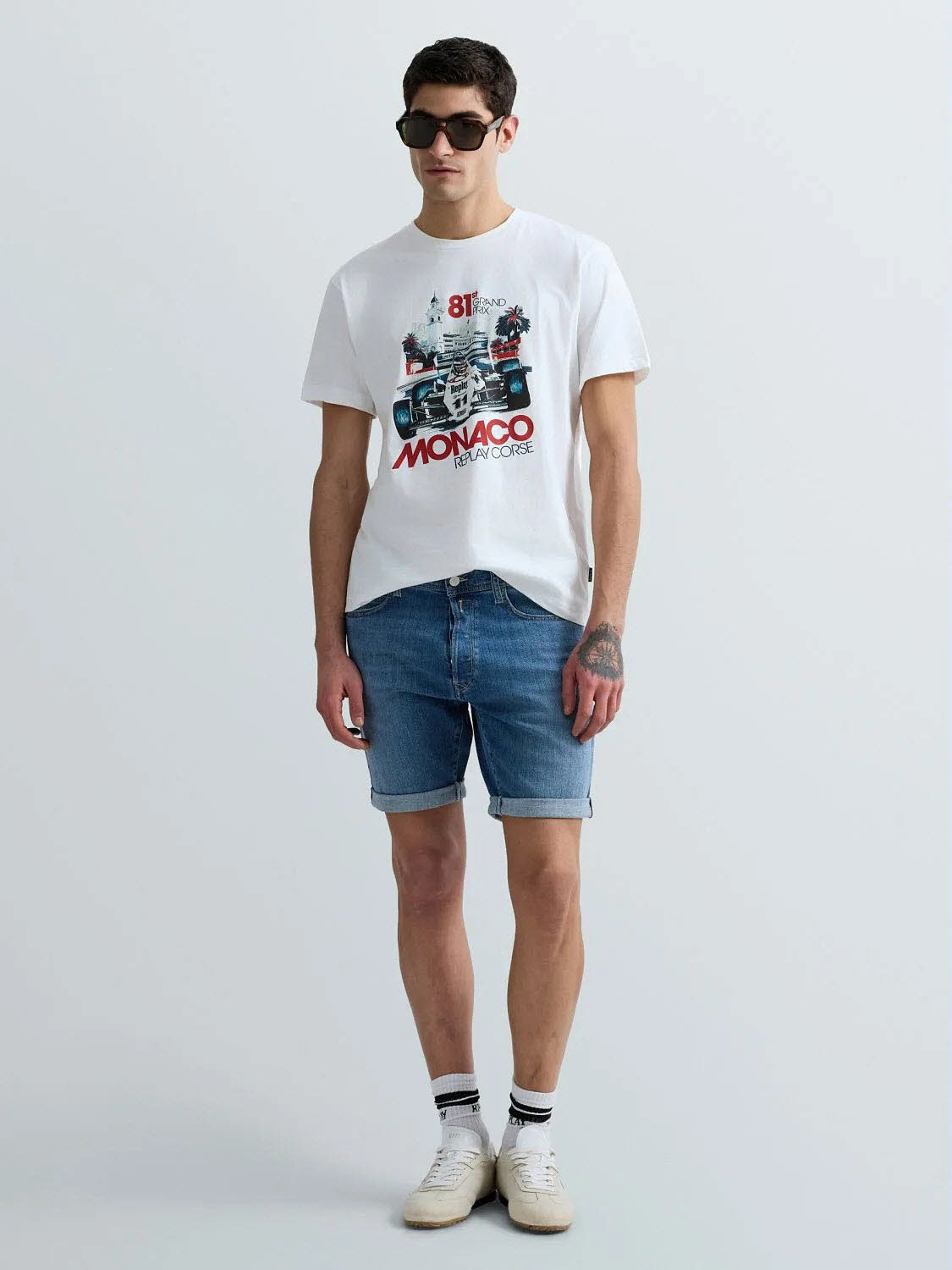 Replay JERSEY-T-SHIRT MIT FORMEL-1-GRAFIK
