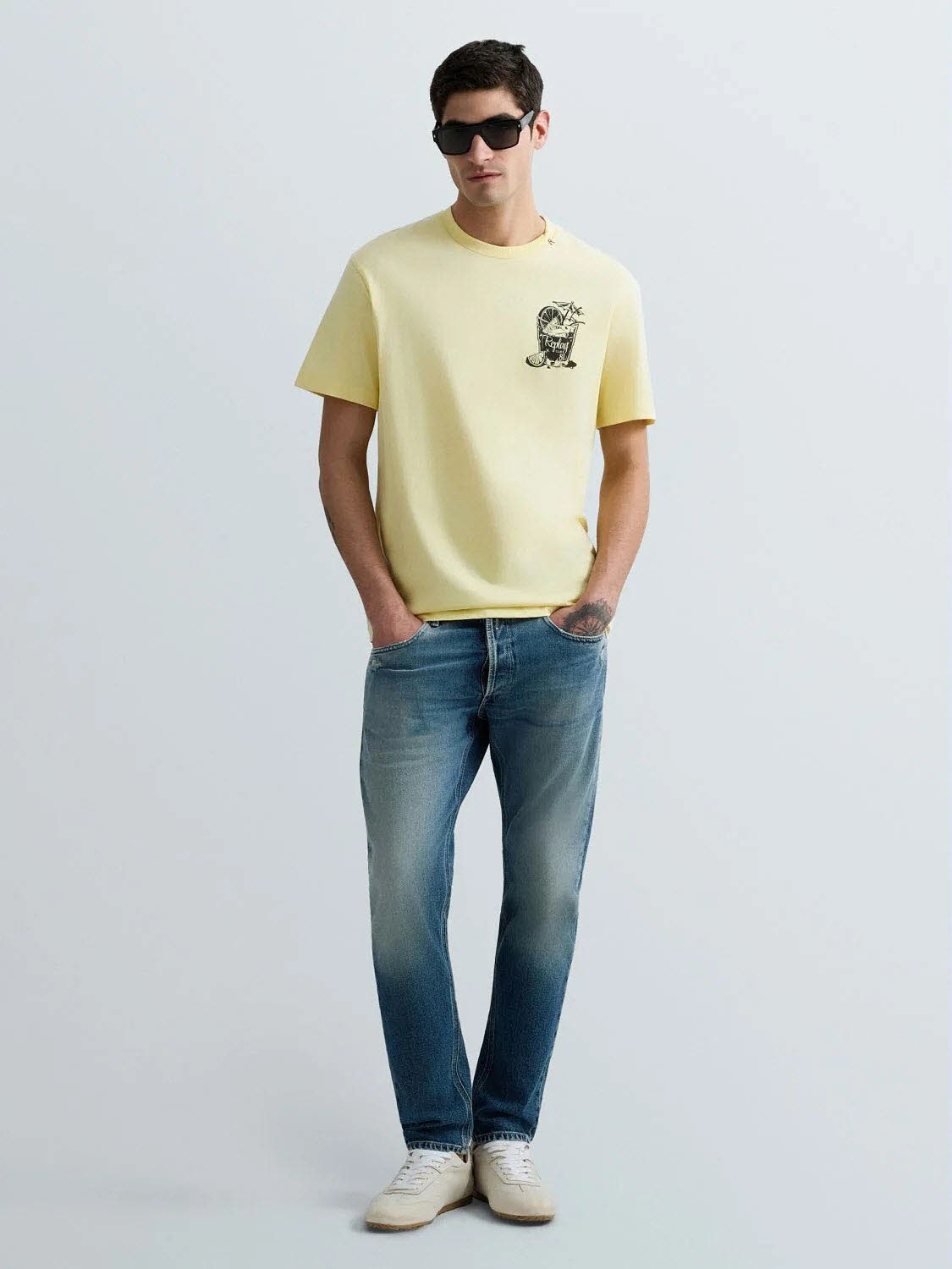 Replay JERSEY-T-SHIRT MIT COCKTAIL-PRINT