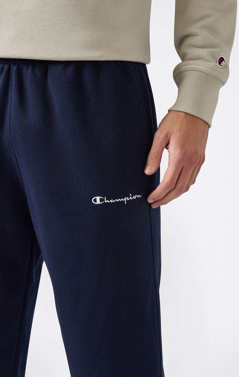 Champion Herren Fleece-Hose mit Elastischem Bündchen Icons Marineblau