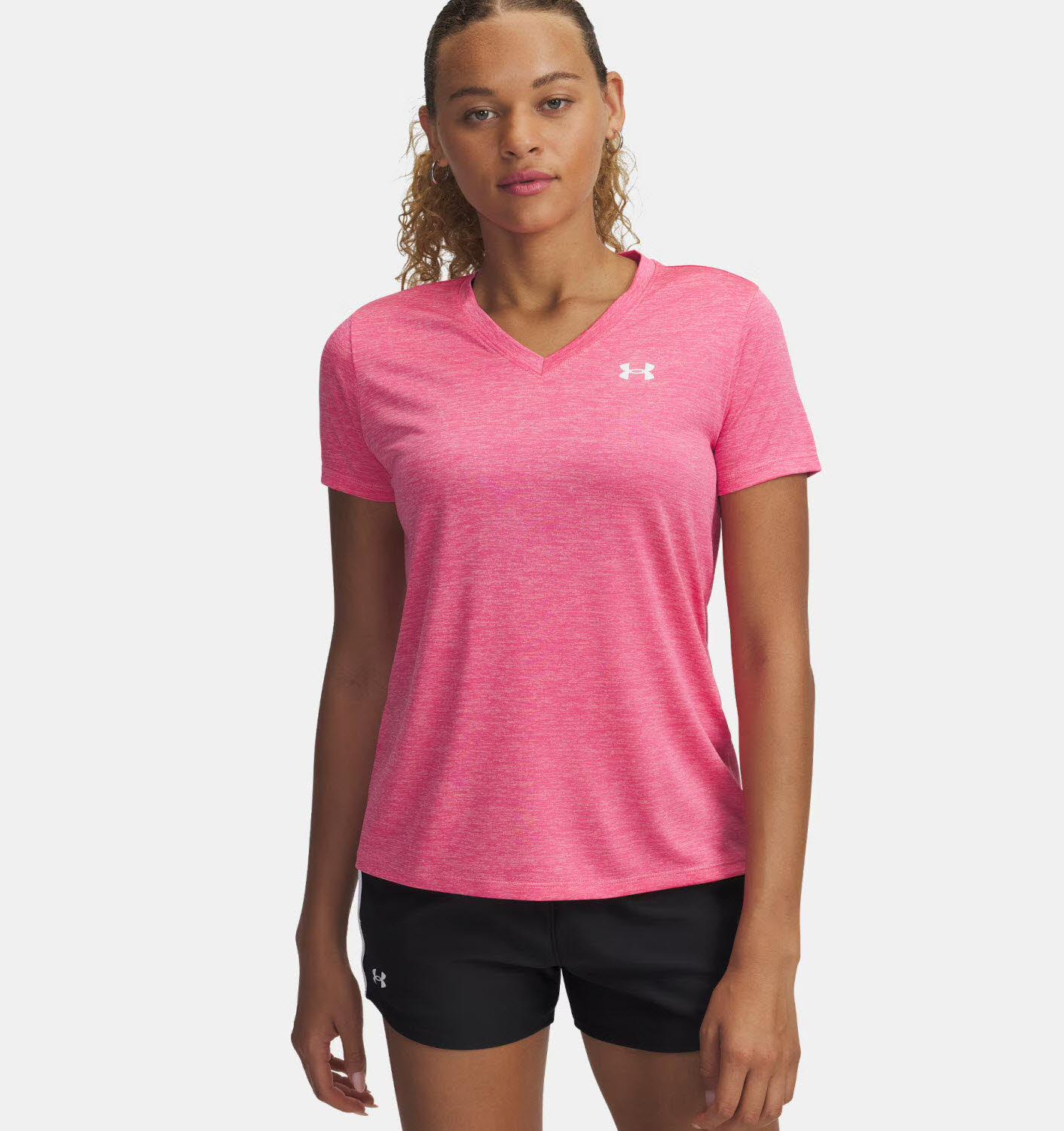 Under Armour UA Tech™ Twist Kurzarm-Oberteil mit V-Ausschnitt für Damen
