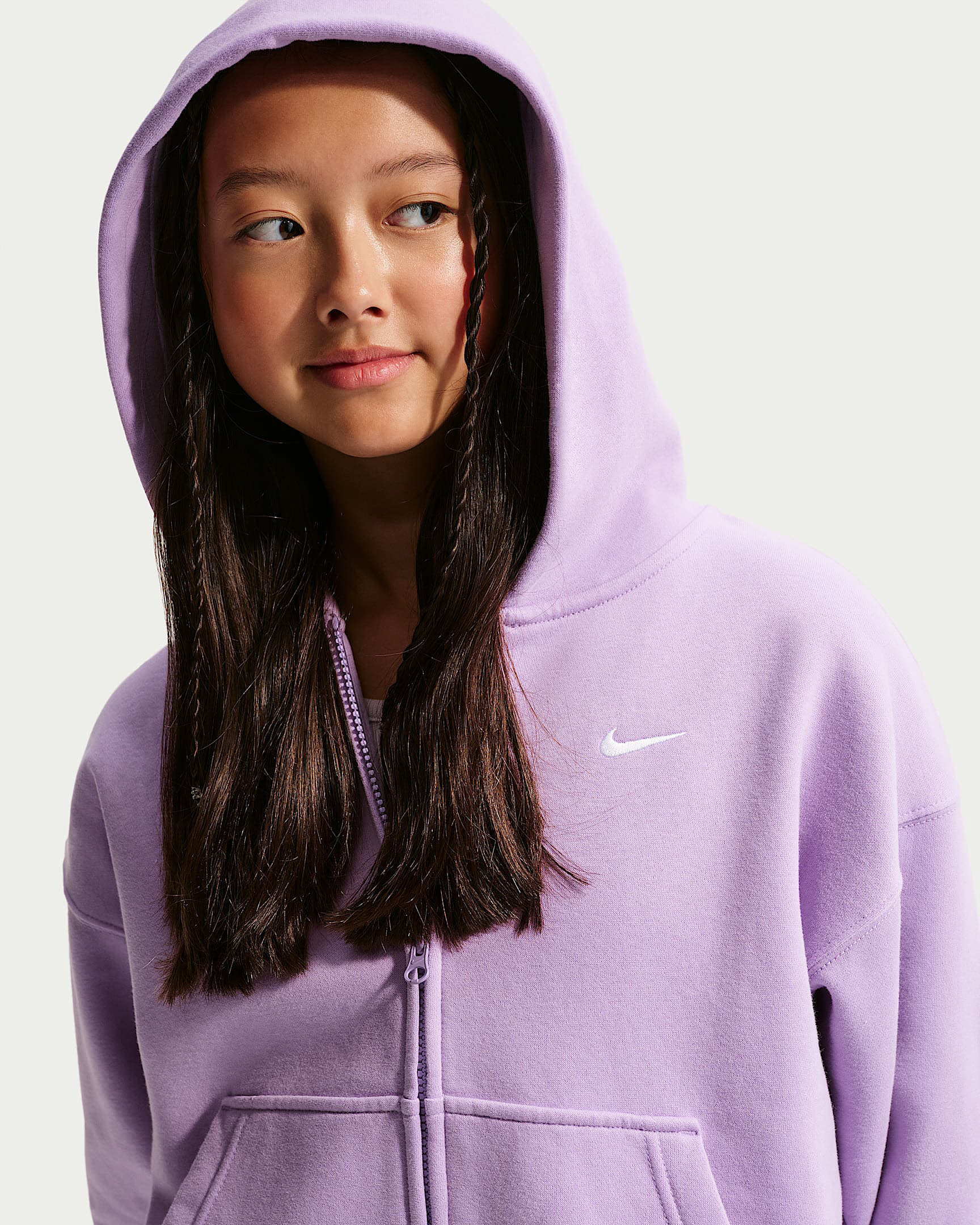 Nike Sportswear Studio Fleece Oversize-Kapuzenjacke für ältere Kinder (Mädchen)