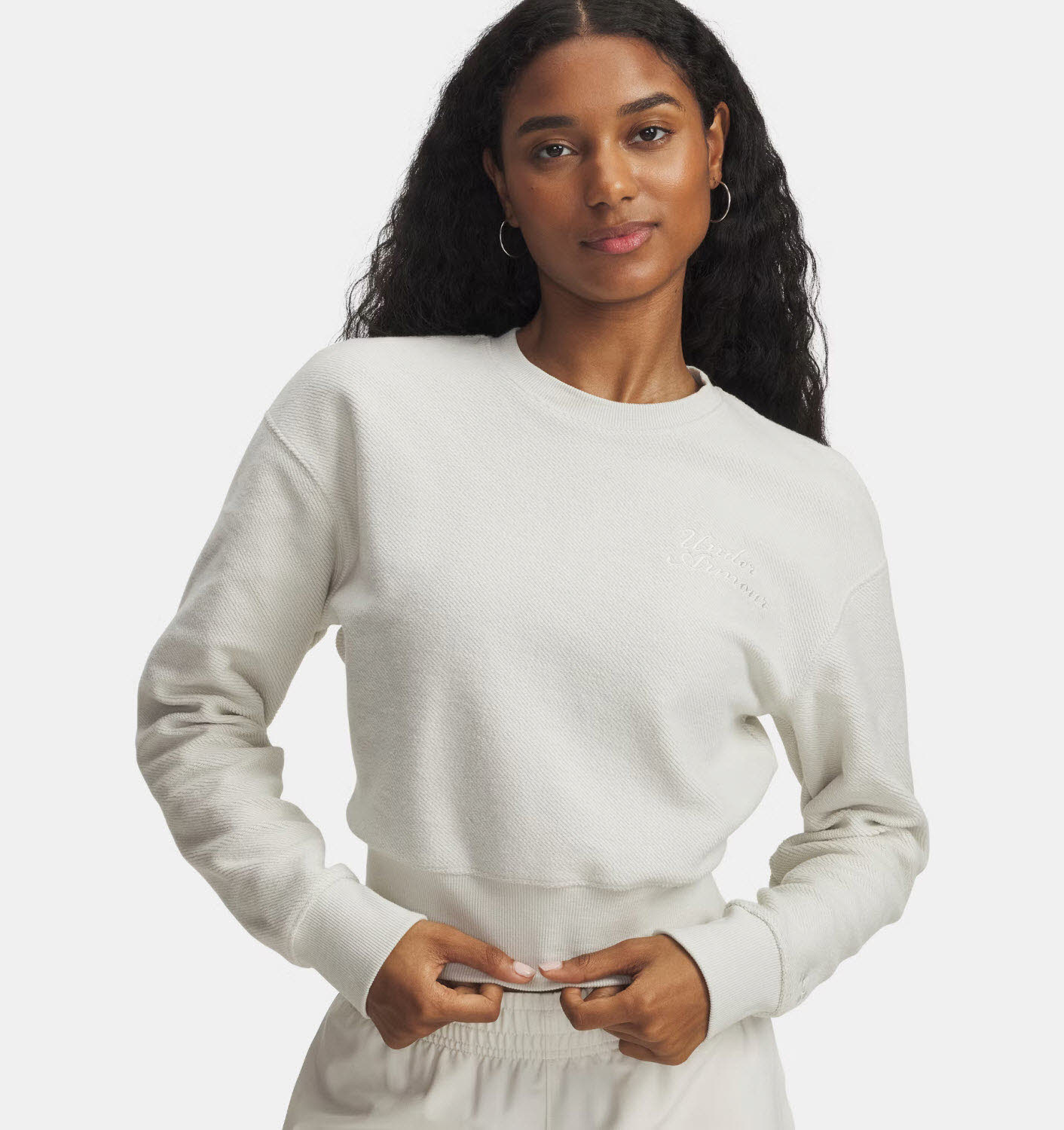 Under Armour UA Icon Terry Varsity Oberteil mit Rundhalsausschnitt für Damen