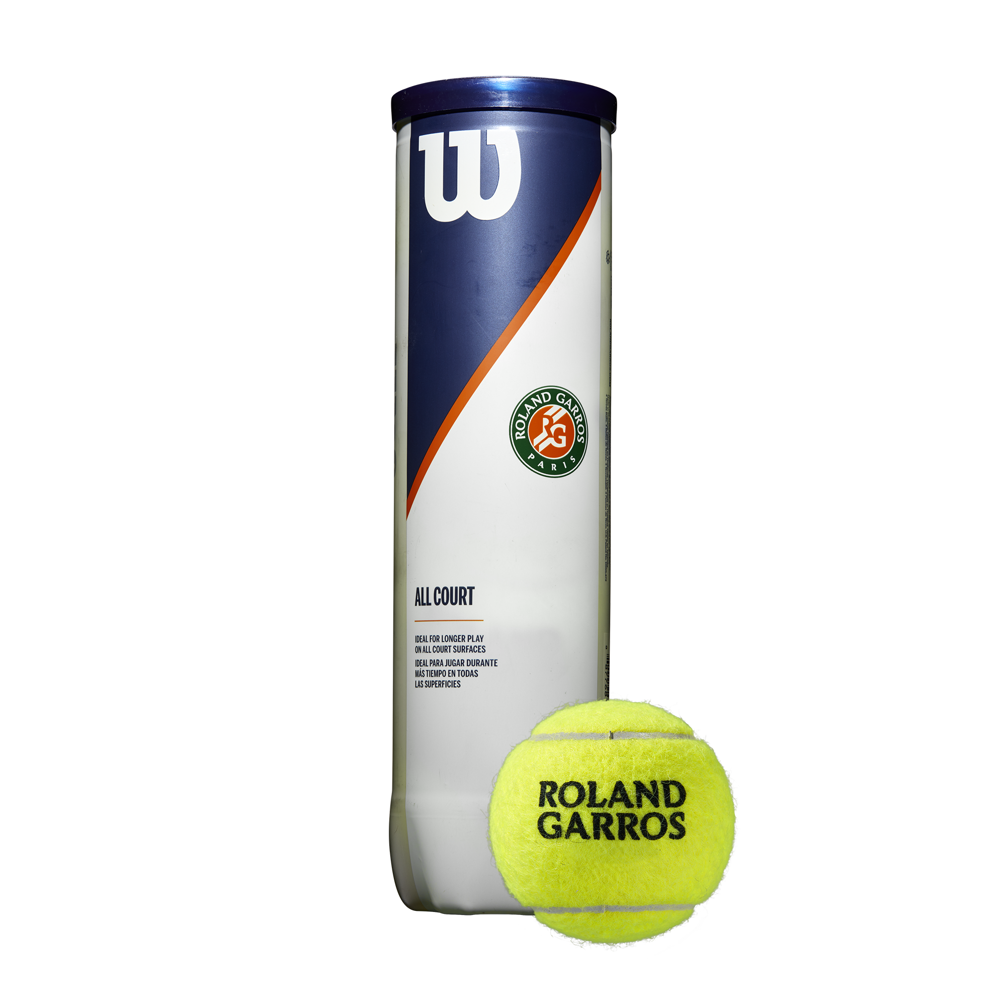 Wilson Roland Garros All Court Dose mit 4 Bällen Tennisbälle