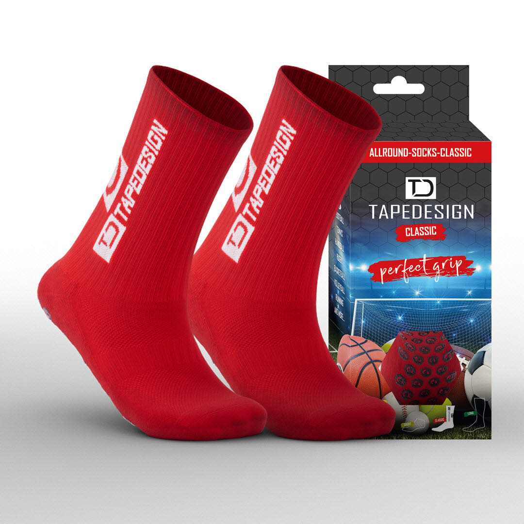 Tapedesign Allround Socks Classic Rot Bild 1